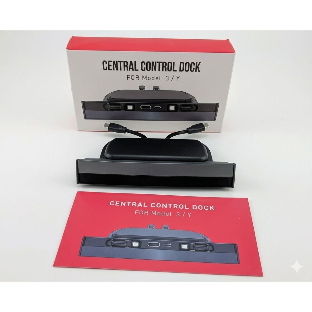 Fast USB Hub Charger Central Control Dock Pin8 Type-C for Tesla Model 3 / Y